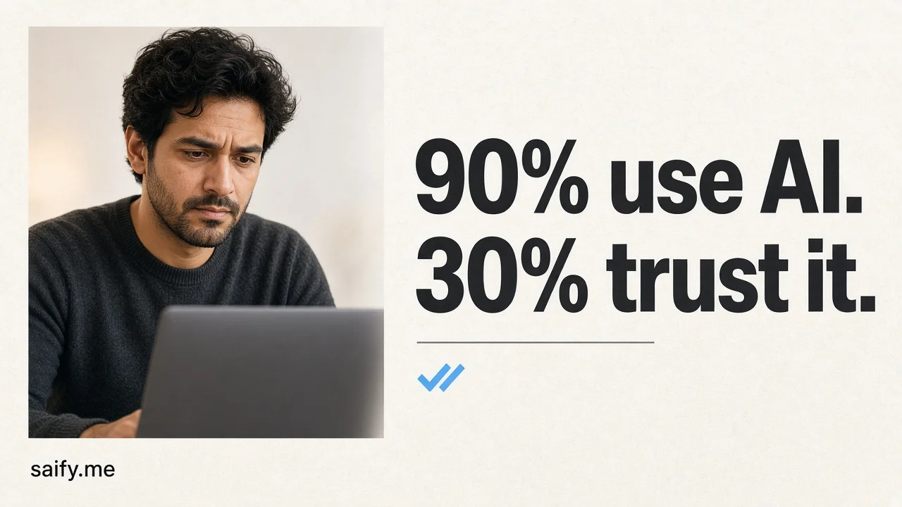 90% of devs use AI coding tools. 30% do not trust the output. That gap is the job.
