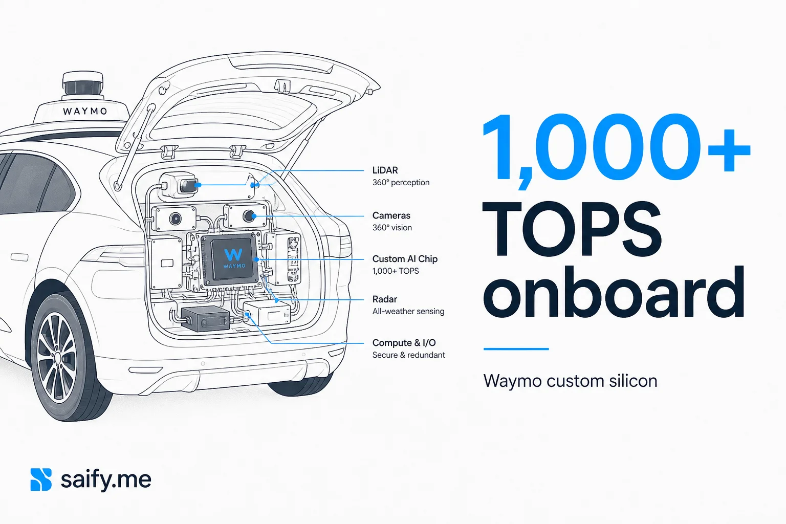 Waymo built a custom 5nm chip because robotaxi compute is not a data center problem