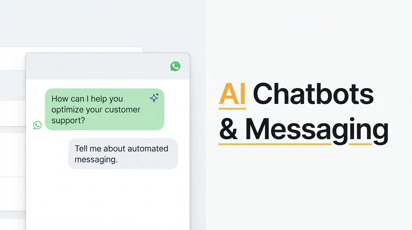 AI Chatbots & Messaging — Web, WhatsApp, and Instagram agents that answer, qualify, and book, then log everything to your CRM. Grounded in your real prices and policies, multi-language, with a human handoff that keeps the transcript.